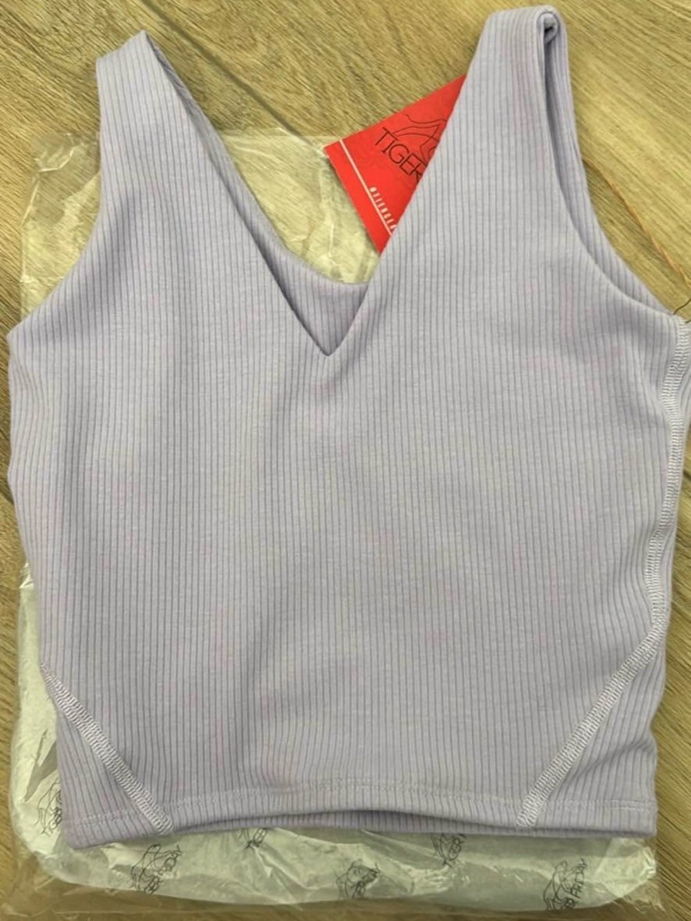 AXS Tiger Friday Lavender Ribbed Tank - - Picture 3 of 7